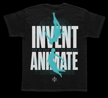 Load image into Gallery viewer, How we used to... Black/Teal tee
